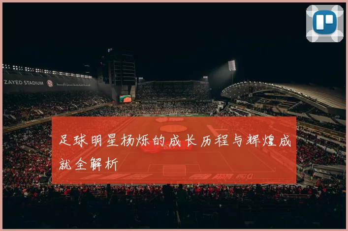 足球明星杨烁的成长历程与辉煌成就全解析